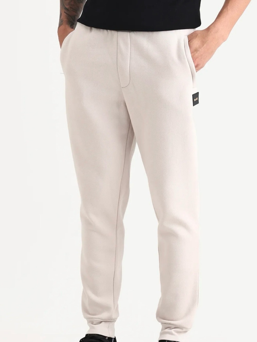 Rare Rabbit Ander Off White Regular Fit Joggers size 34/M
